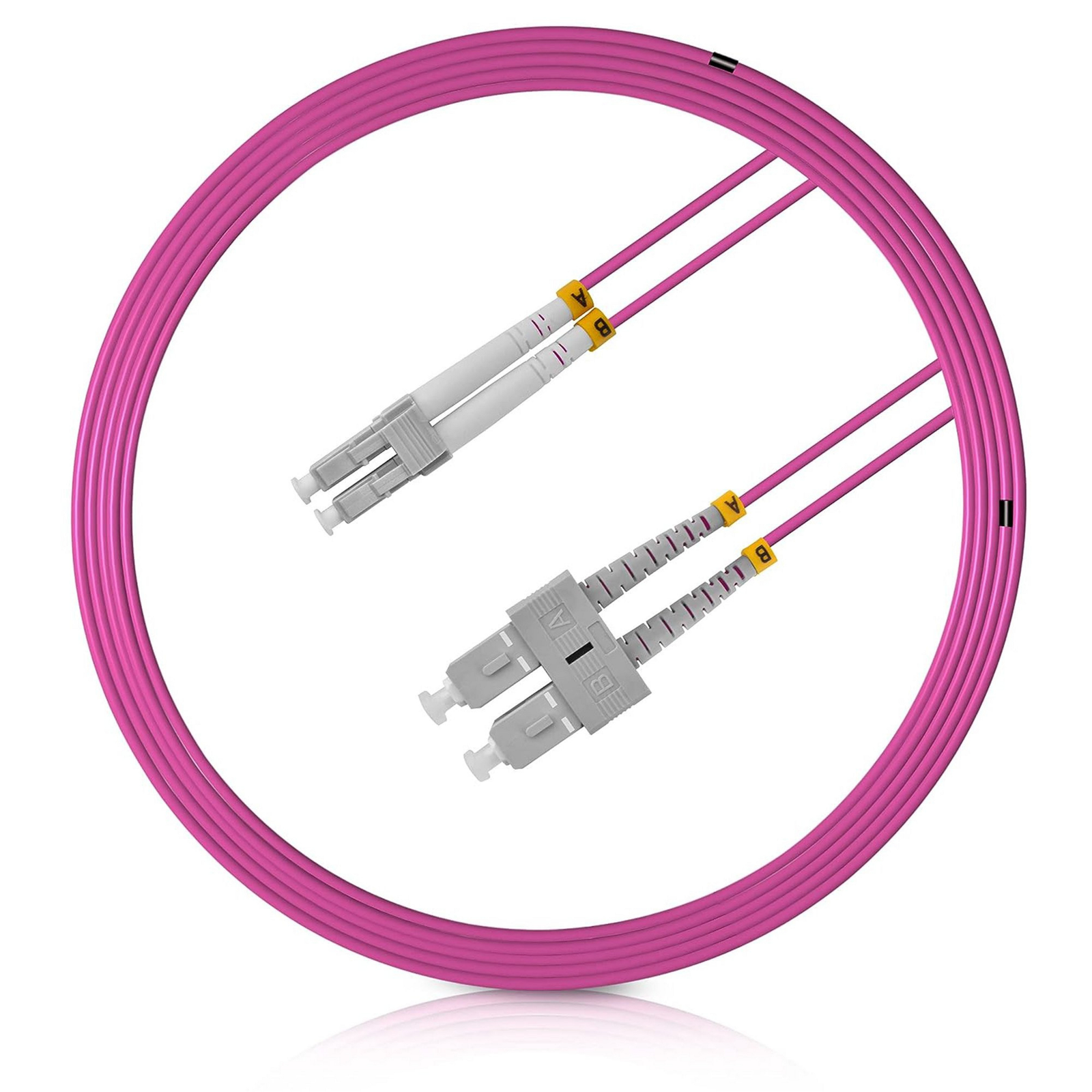 OM3 10G Fiber Patch Cord SC-LC , SC-FC ,LC-LC , SC-ST Duplex 15M